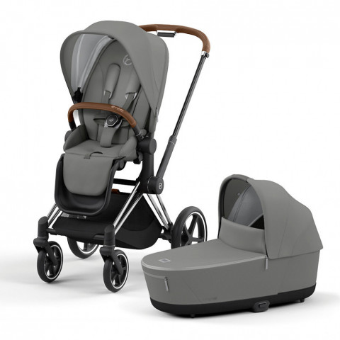 Детская коляска 2 в 1 Cybex Priam IV Soho Grey / Chrome Brown