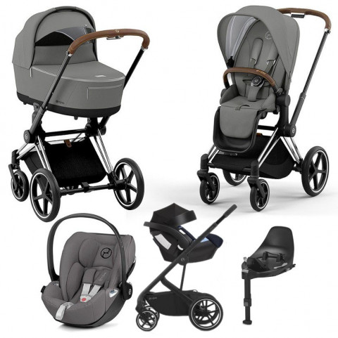 Детская коляска 5 в 1 Cybex Priam IV Soho Grey / Chrome Brown