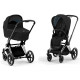 Детская коляска 2 в 1 Cybex Priam IV Sepia Black / Chrome Black