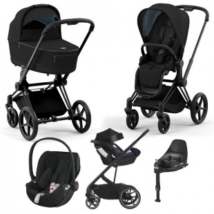 Детская коляска 5 в 1 Cybex Priam IV Sepia Black / Matt Black